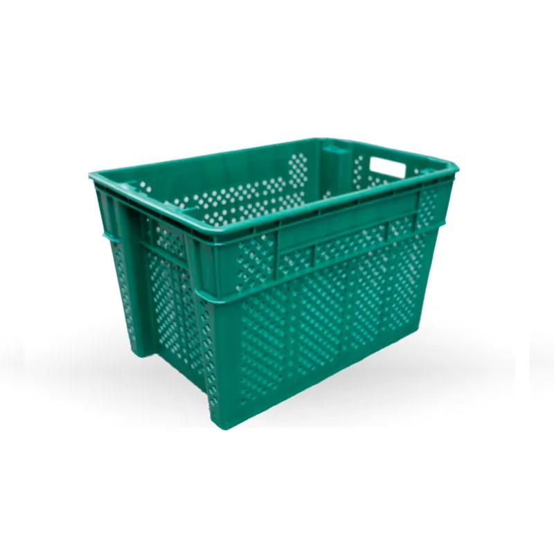580*375*240mm reusable mesh stackable hygenic Plastic fruit and vegetable crate