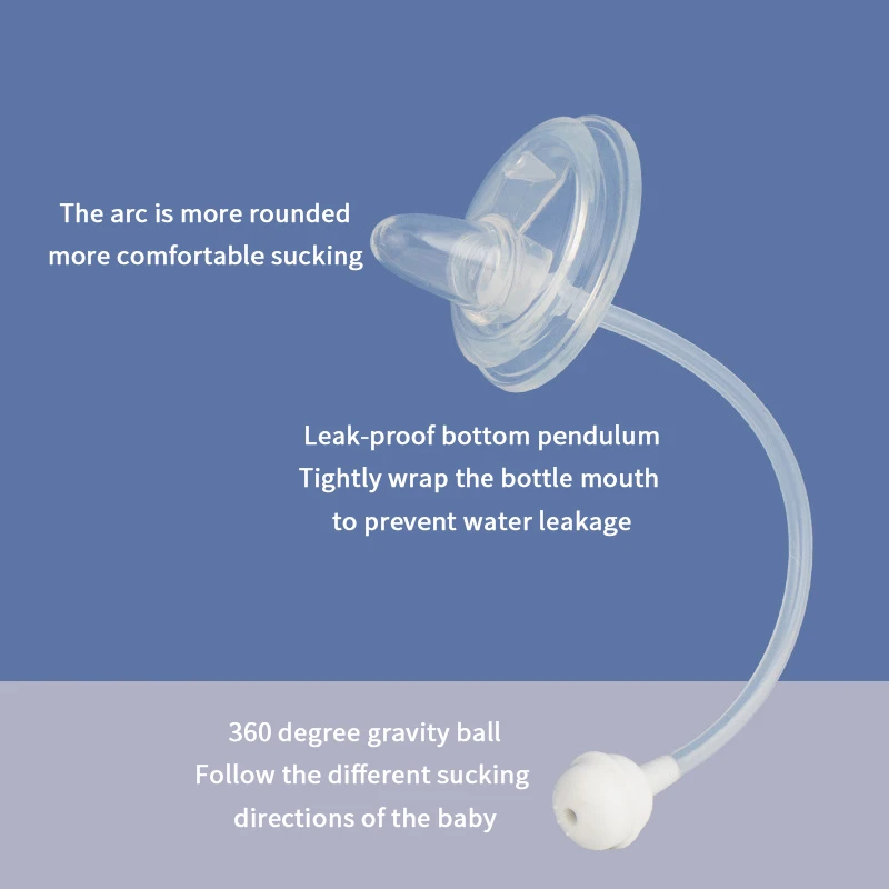 Wholesale 55 mm wide neck caliber universal food grade baby bottle nipple silicone baby pacifier