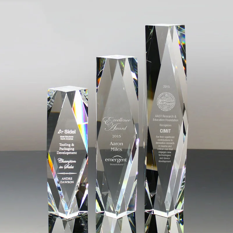 Jadevertu 2024 K9 diamond crystal trophy award trophy crystal plaque award crystal trophy glass