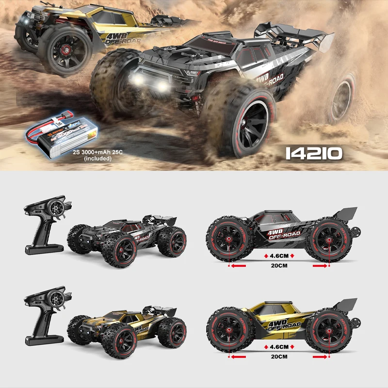 Proportional Throttle Mjx Hyper Go14210 Racing High-Speed Car Modular Design 360 Spins 1:14 Rc Car Brushless Rc Car