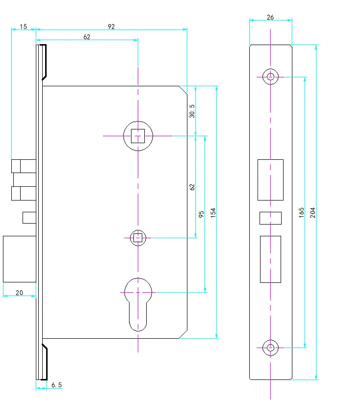 
Phone Management Hotel Lock With ANSI Mortise DoorLock Scranning QRcode lock 