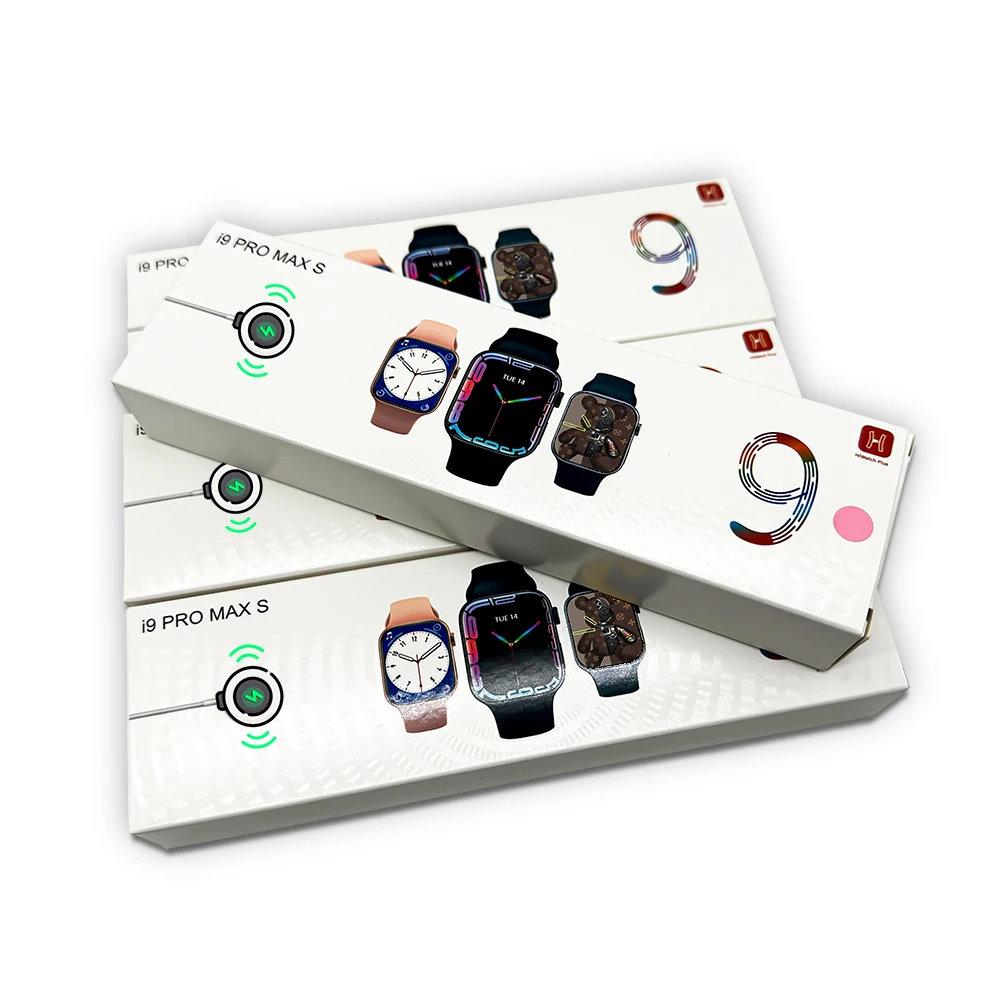 i9 pro max s smart watch series 9 seri 9 S9 Wireless charging Heart rate step Game Calculator smart watch Reloje Inteligente