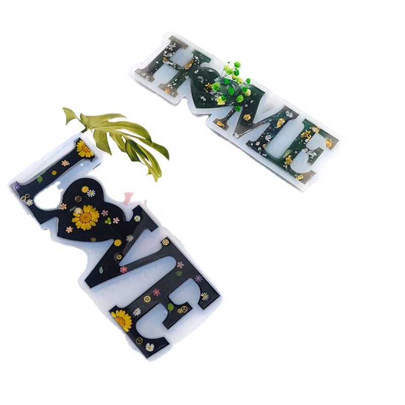 DIY Handmade Crystal Glue New Love Silicone Epoxy Resin Molds For Table Decoration