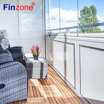 безрамное остекление балкона Finzone9 высококачественное iso 9001