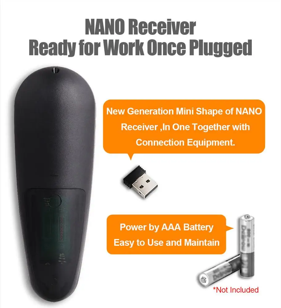 G30 Voice Remote Control 2.4G Wireless Air Mouse for Android TV BOX Game PC