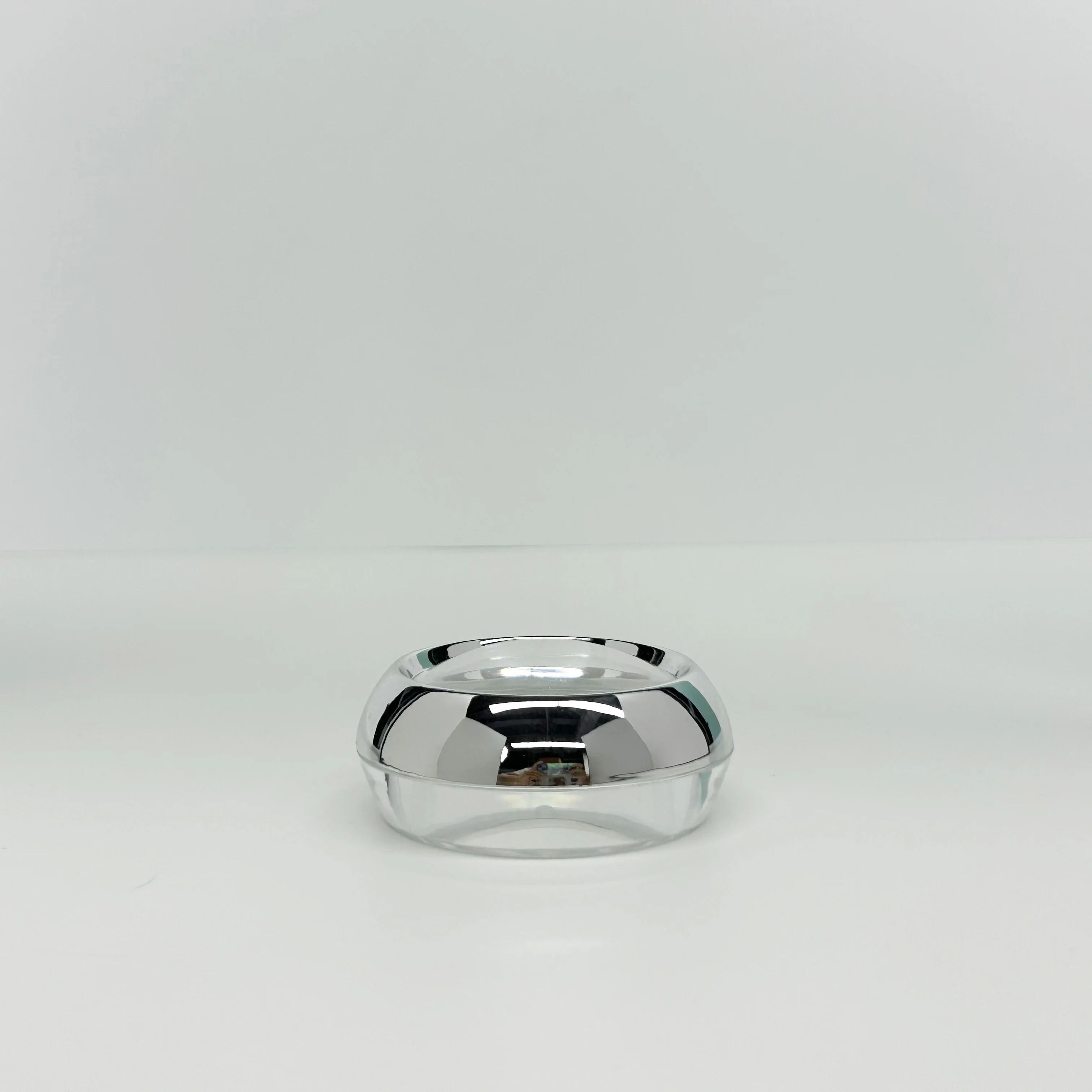 50g Single Layer Golden Silver Transparent Round Capsule Jar Acrylic Cosmetic Jar