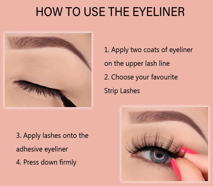 Wholesale Eyelashes eyeliner pencil custom logo adhesive lash glue pen and brown mini liquid waterproof lash eyeliner glue pen