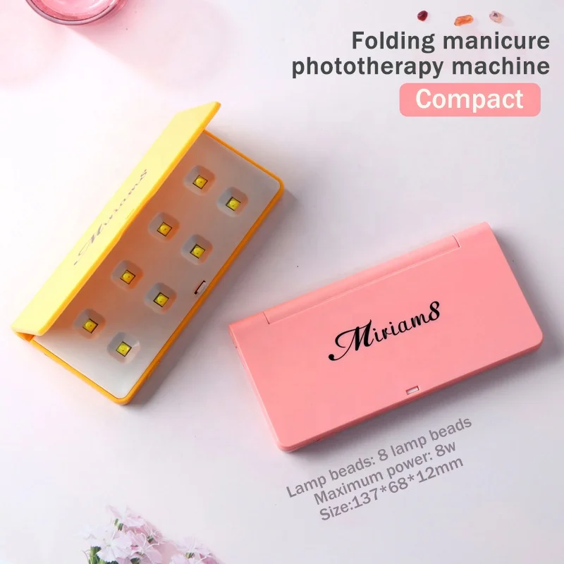 Mini Foldable Nail Art Phototherapy Machine UV Baking Lamp with Two Modes Intelligent Baking Glue Does Not Harm Hands or Eyes