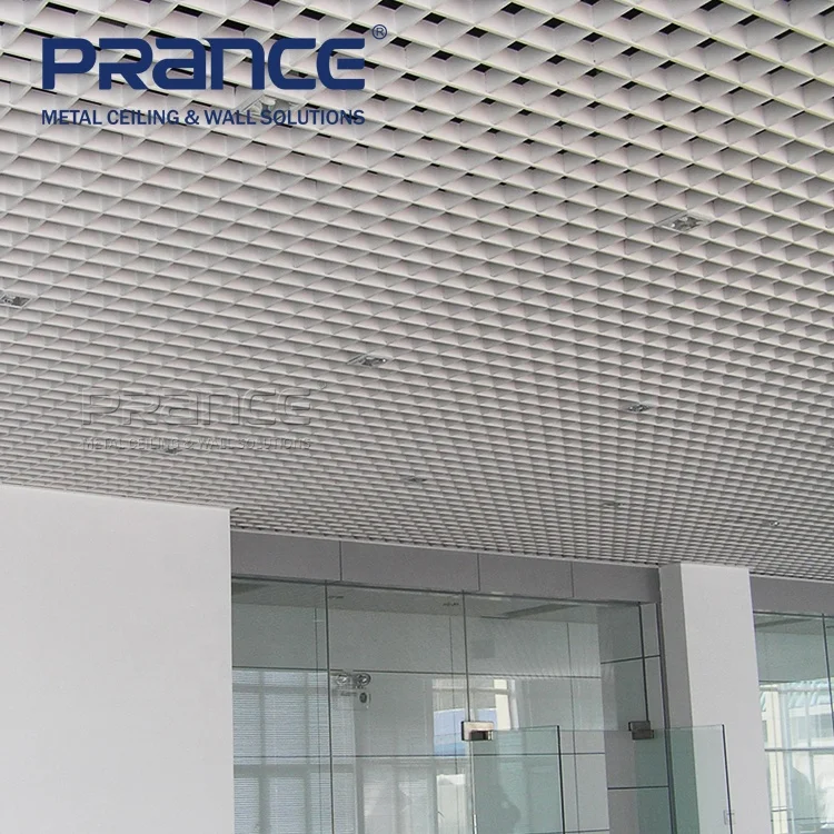 Aluminum grid ceiling designs for shopping mall