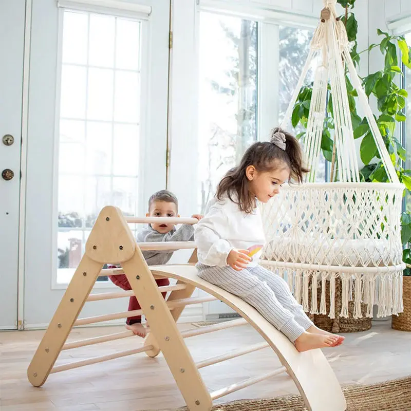 Multifunction Wobble Boards children Montessori Game Curved crescent Wood Toy Wooden Balance Board for kids