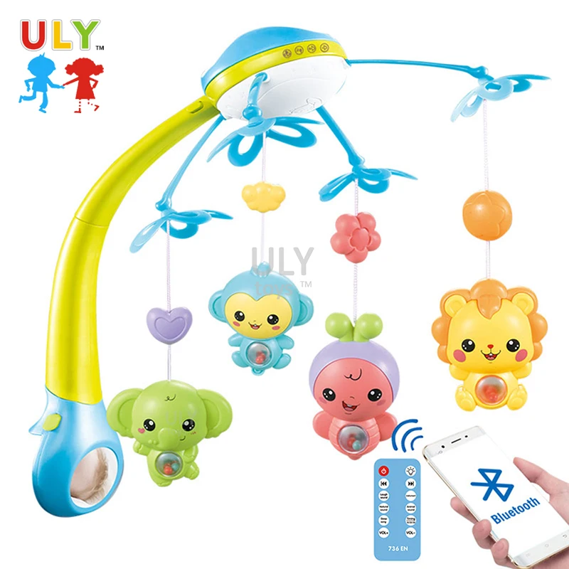 3 в 1 для проецирования Bed Bell ночник с дистанционным управлением Bluetooth раннего образования утешительное игрушка детей новорожденных