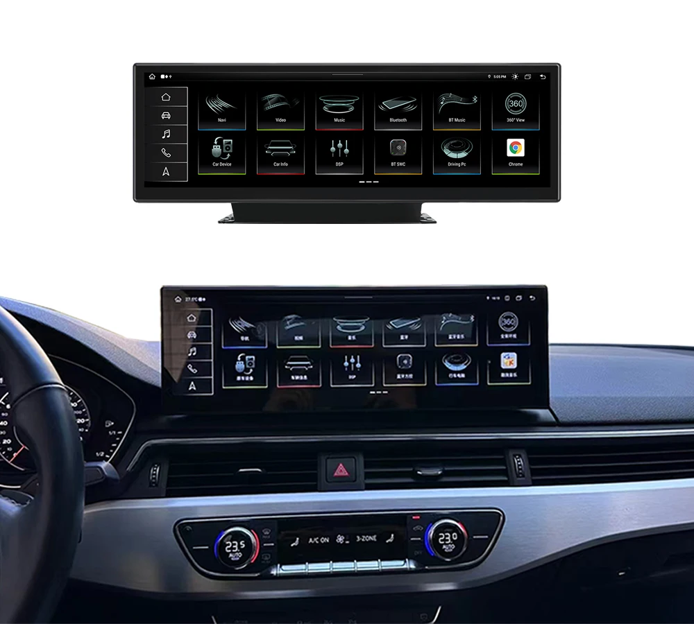 Автомобильный мультимедийный плеер Krando 14 9 с сенсорным экраном и 13 0 Android для Audi A4L A5 2017 - 2019 GPS навигатор стерео Carplay