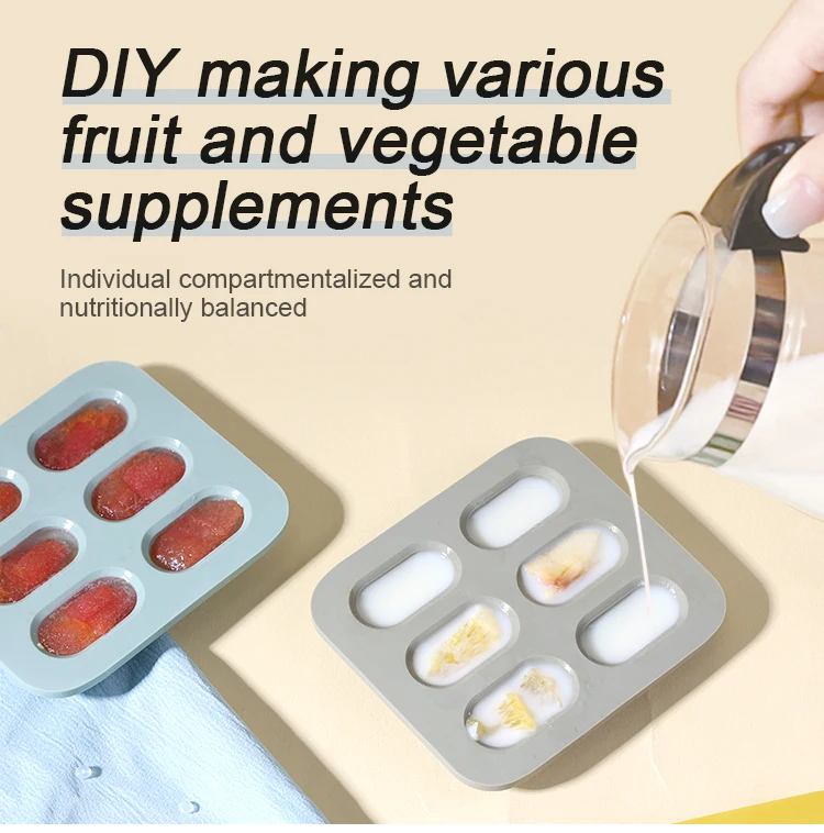 New Silicone Baby Products Nibbler Pacifier Freezer Ice Cube Tray Breast Milk Popsicle Mold Infants Baby Fruit Food Pacifier Set