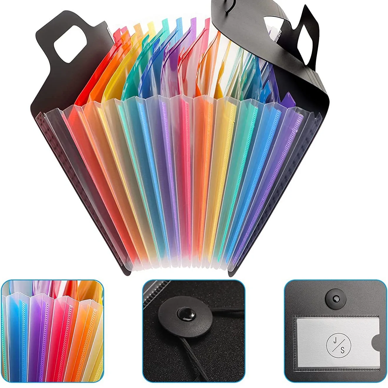 Hot Selling 13-Pocket Portable Accordion File Pack Plastic Office File Folder Bag And Holder Pattern For Document Storage