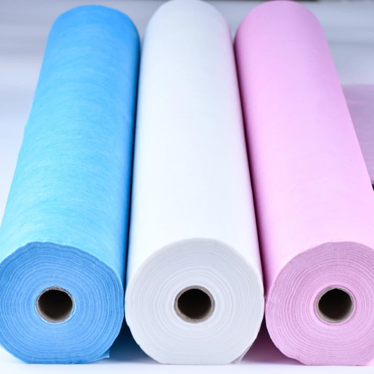 PPnon-woven single use natural waterproof oilproof disposable massage bed sheet roll for beauty spa