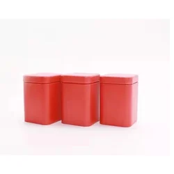 Bulk Black Color Empty Tea Candy Storage Box Small Square Tin Containers