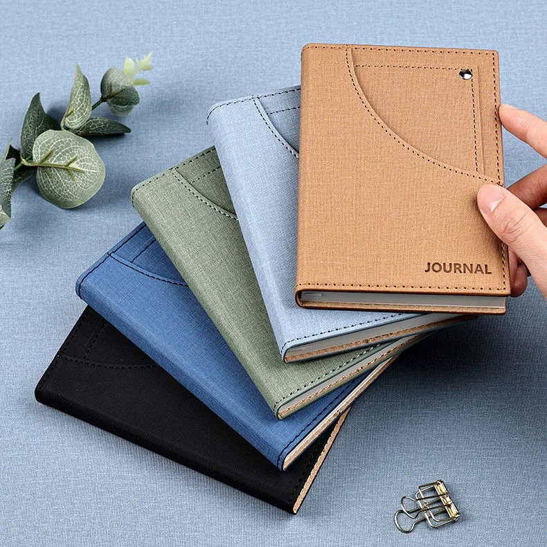 A7  Portable thickened small pocket laserable notebooks Mini English word mini custom field notes notebook linen journal