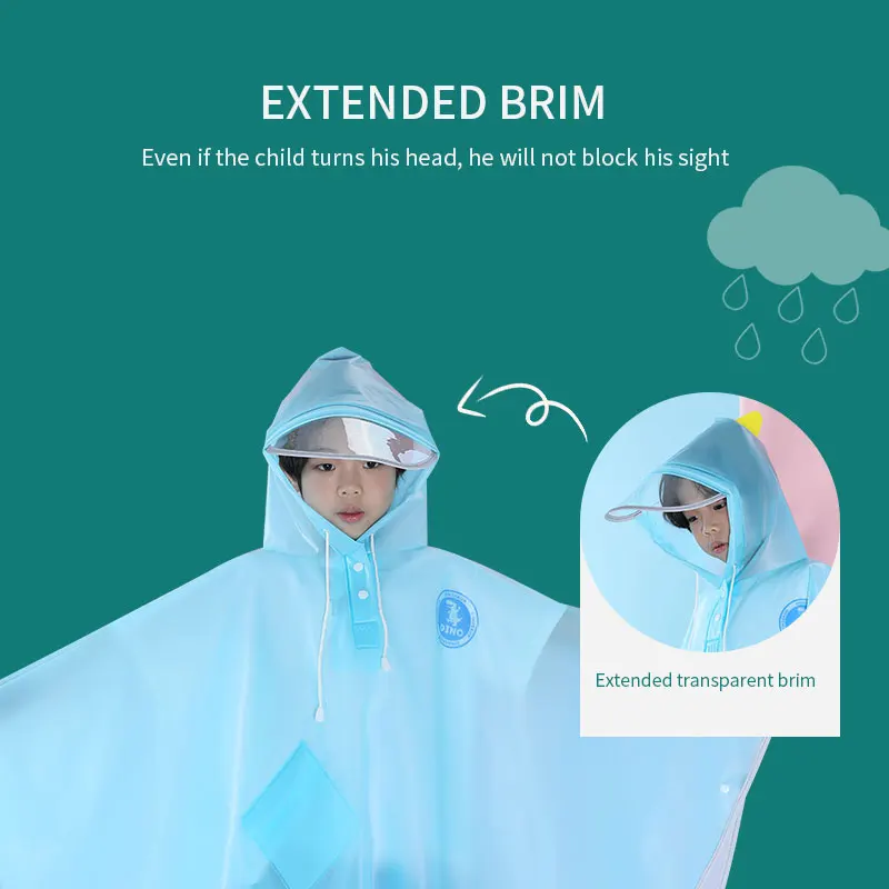 manufacture direct selling rainproof waterproof EVA   poncho custom raincoat kids for  traveling tour