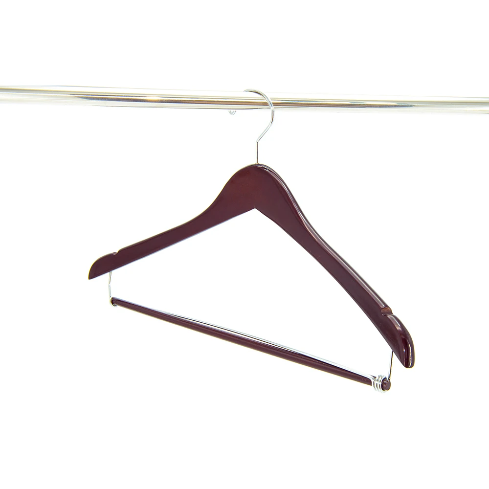 custom logo cloths clothing pants shirt solid wood hangers men suit coat luxury non slip black white wooden hangers for clothes
