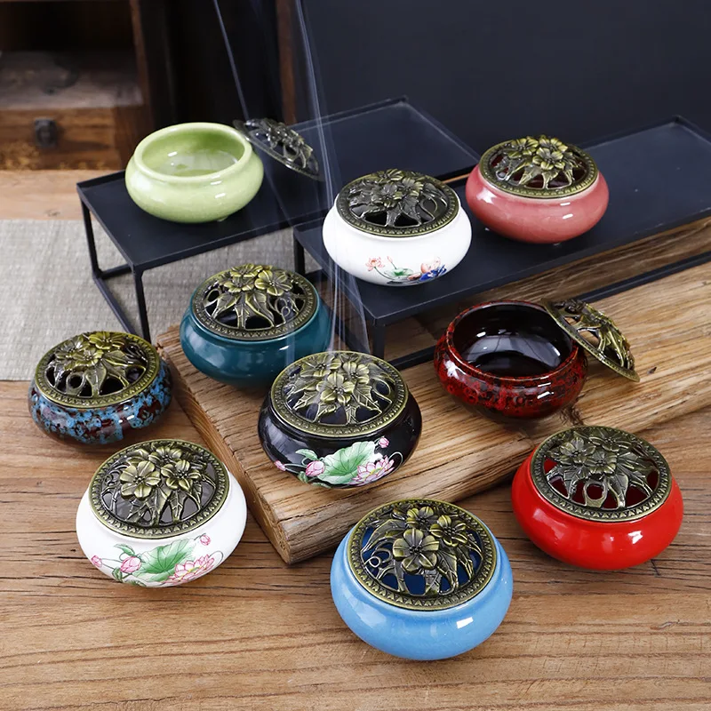 Factory Exquisite New Custom Ceramic Portable Home Incense Stick Holder Luxury Incense Burner