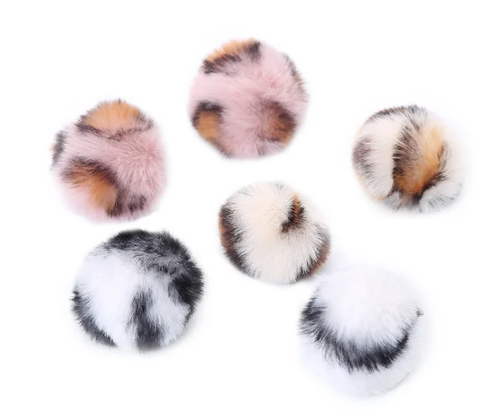 pet cat kitten toys faux fur ball leopard animal style with inside catnip playing toys