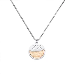 Dark pop style skull smiley face necklace hip hop artist metal trendsetter men and women with titanium jewelry