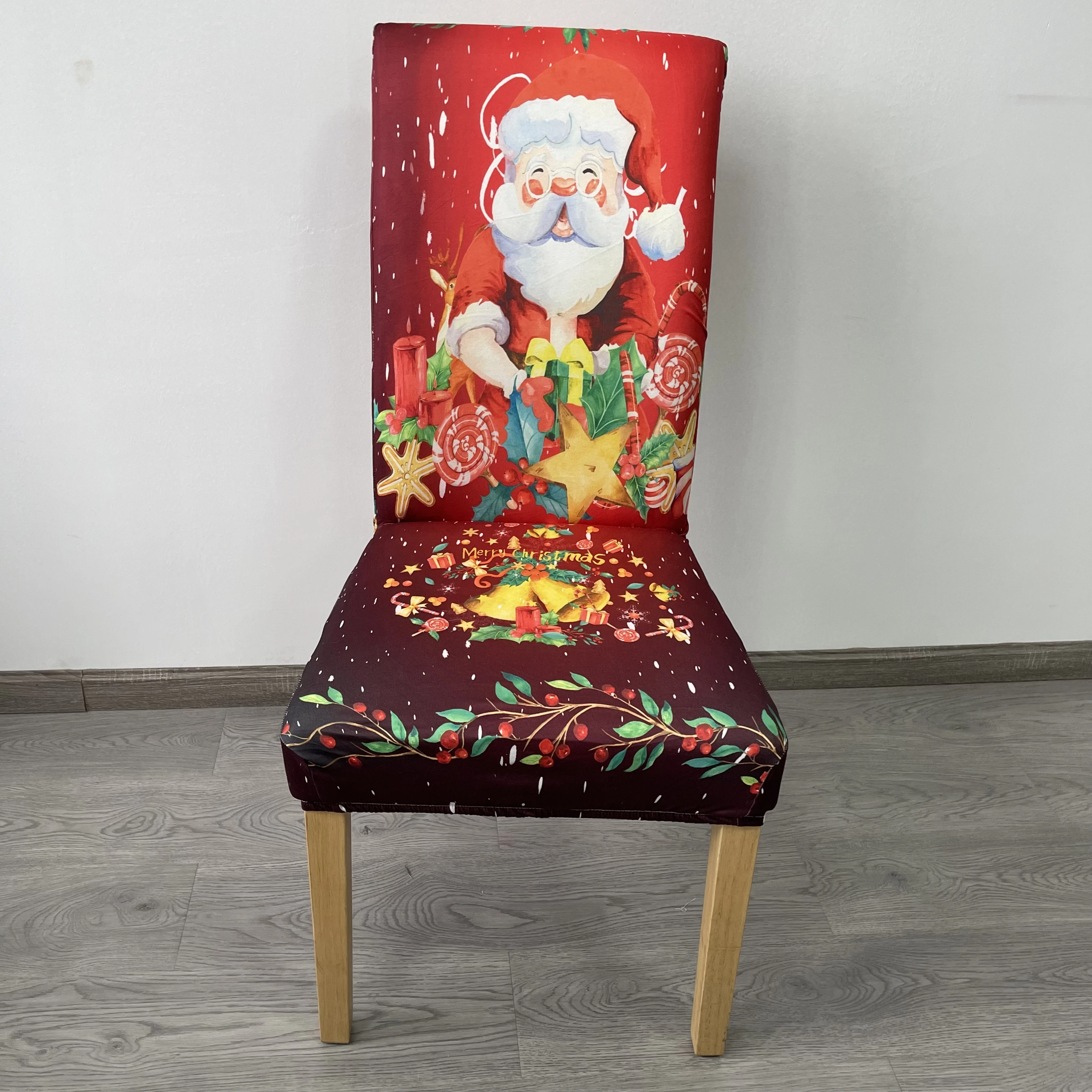 Stretch Chair Covers Printed Stretchable Dining Chair Slipcover Washable Removable for Kitchen, Hotel, Restaurant