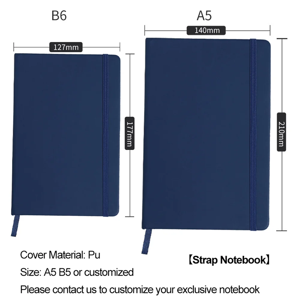 Personalize Custom A5 Journals Note Books Custom Logo Business Planner Customizable Pu Leather Notebook with Brand Logo