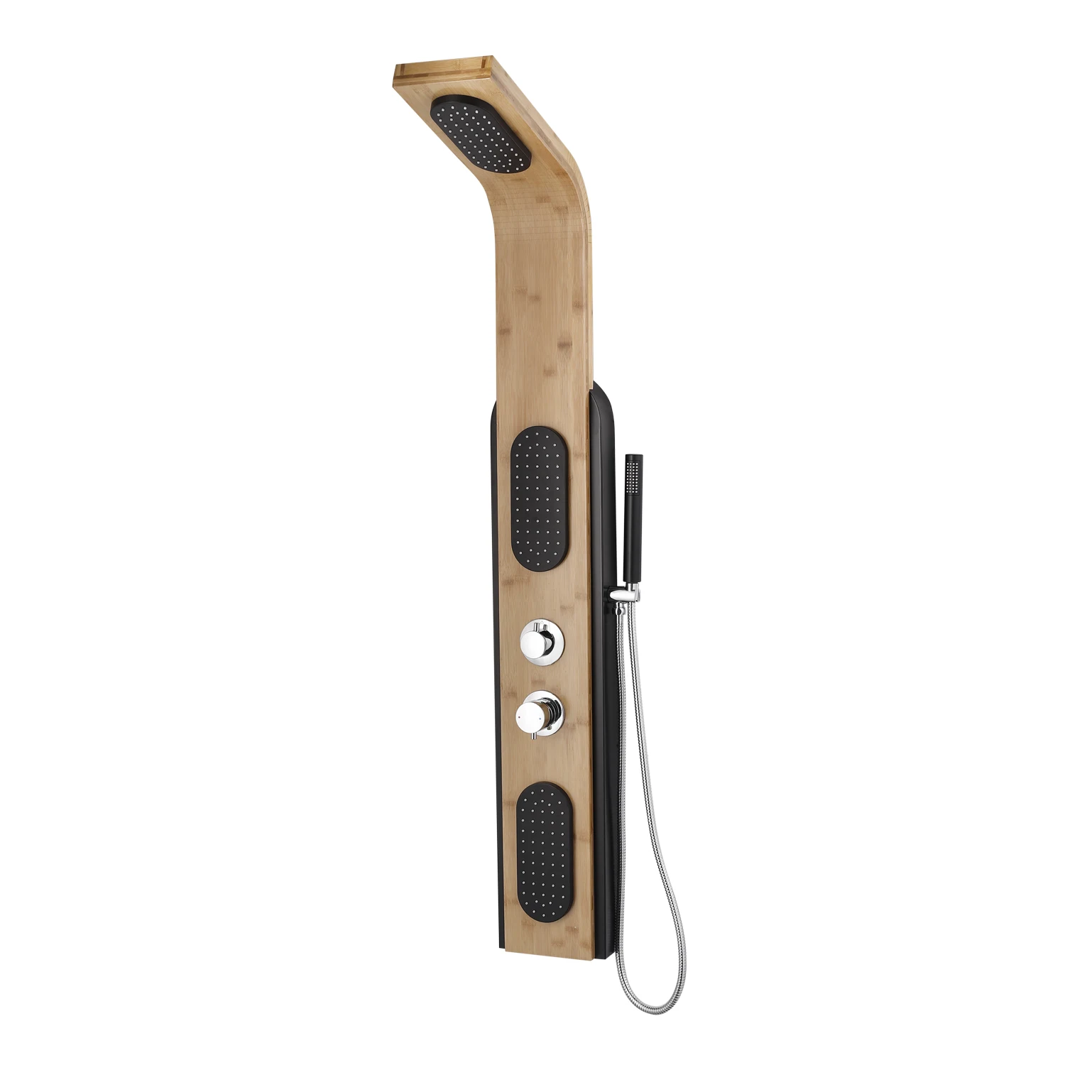 Vaguel New Product Fashion High Quality Bath Shower Set for 3 Way Valve Bath Shower Bamboo