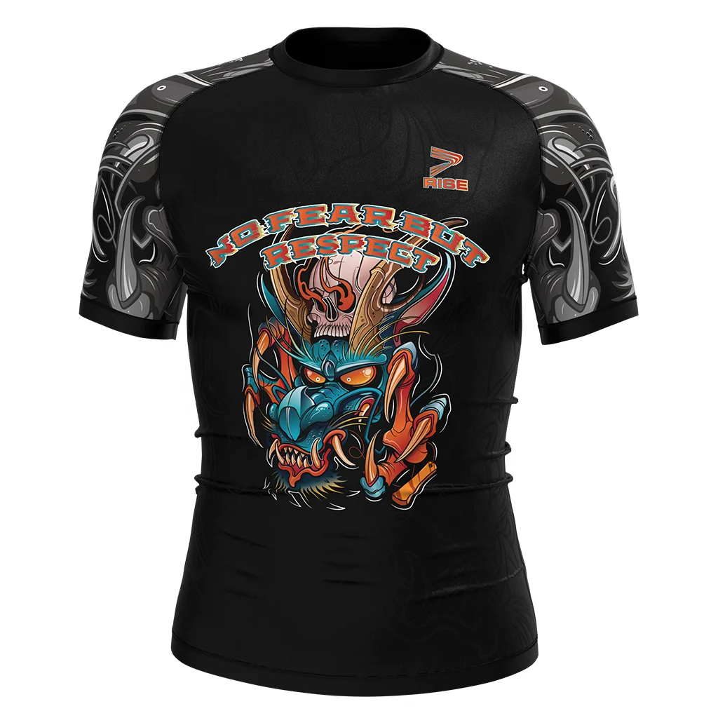 Factory Nogi Mma Sublimated Grappling Compression Shirt Gym Men Swimwear Women Rash Guard Kids
