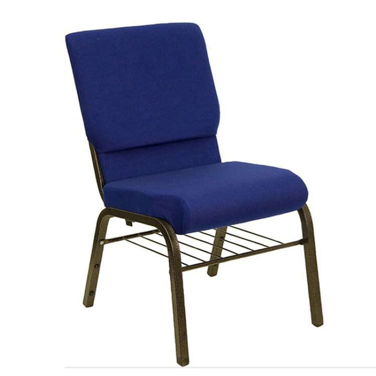 Темно-синие штабелируемые квадратные трубчатые мягкие мешки из нержавеющей стали стулья для банкетов церкви театра концертных залов