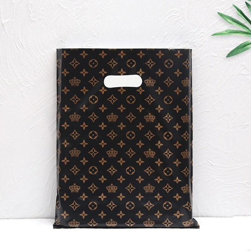Custom printing heavy duty retail shopping d2w bio degradable die cut large plastic bags with own logo