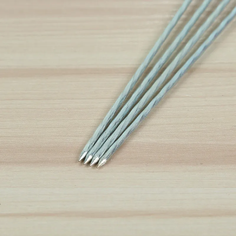 fournisseur alibaba good quality wooden handle circular needle skewers  bbq tools outdoor fork 12 pcs set