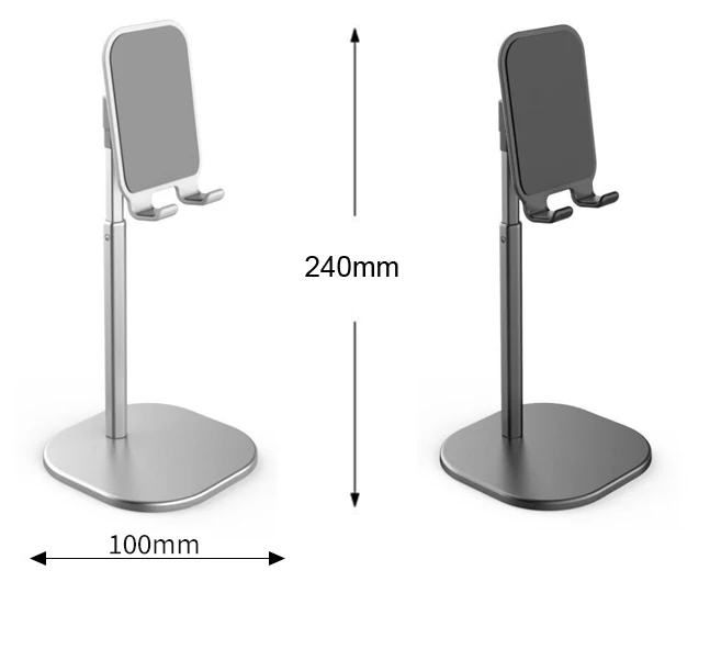 Universal Alloy Desktop Tablet Holder Adjustable Mobile Phone Holder Stand for For iPhone iPad and Cell phone