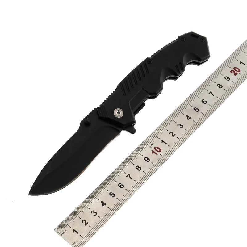 wholesale Hot seller custom stainless steel folding tactical survival pocket knife with oxidation aluminum handle