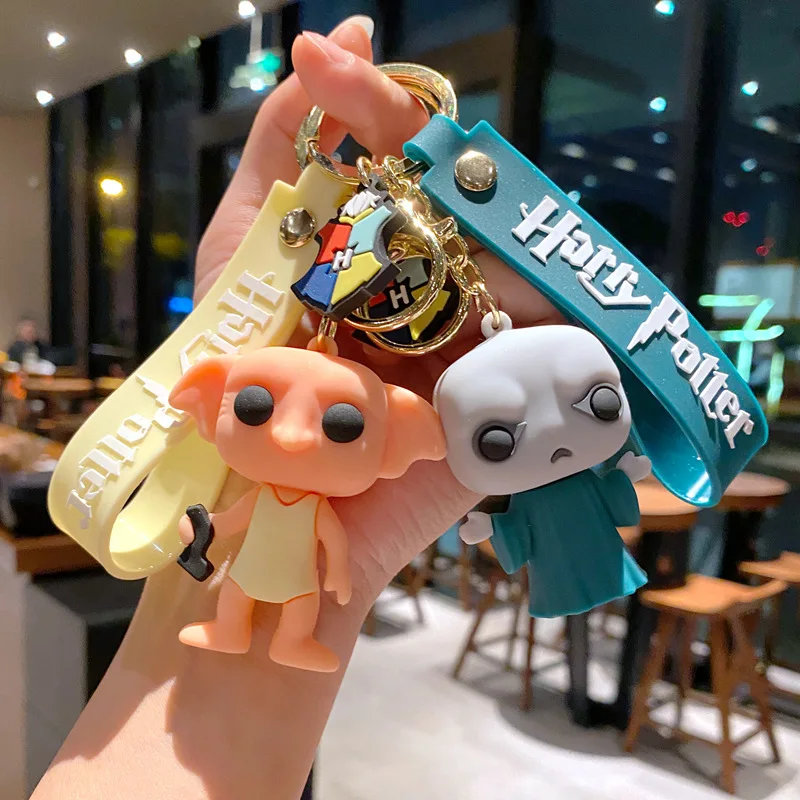 Cute Harry Keychain Cute Cartoon Car Keychain Bag Exquisite Potter Pendant Gift Wholesale Harried Potter PVC Keychain Toy