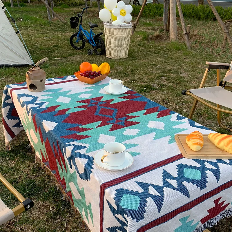 Custom Designer Personalized Cotton Polyester Jacquard Woven Blanket Throw Cotton Blanket