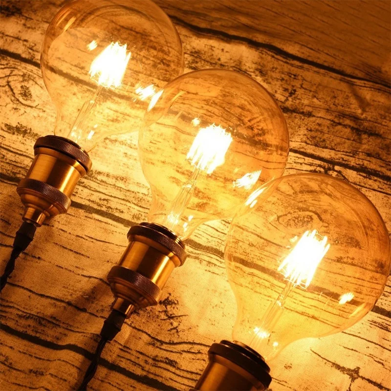Antique E27 Lamp Base Vintage Aluminum Shell Lamp Holder Screw with Switch Fitting Adapter