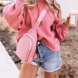 Nylon Waist Bag Water Resistant Sports Fanny Packs With Adjustable Belt Durable Nylon Fanny Pack