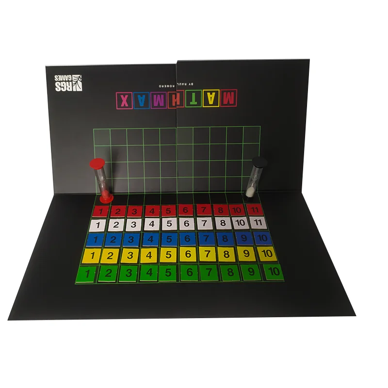 Custom educational board game tile cardboard token with drawstring bag board game cards