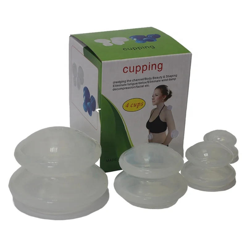 Silicone Cupping Set 4Pcs Vacuum Cupping Cups Massage Silicone Cupping Therapy Set
