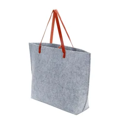 Large size 100% wool felt shopping tote bag gift bag fashion handbag shoulder bag