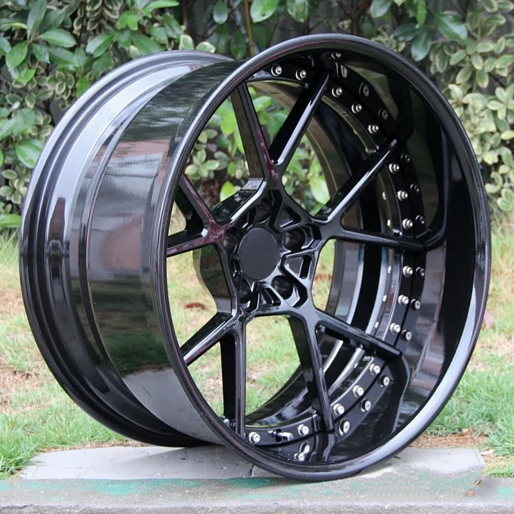 Wheelux custom high quality forged alloy passenger car wheels 2 Piece Forged 5 Spoke Concave Alloy rims 18 19 20 inch for bmw