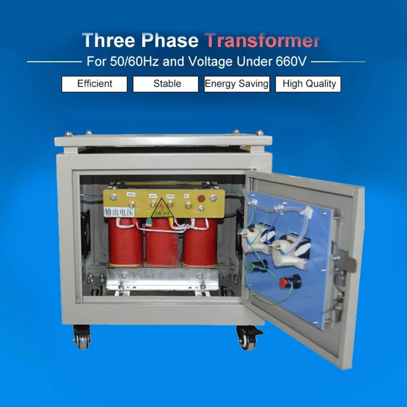 Dry Type 3 Three Phase Transformer 400v to 220v Step Down Transformer