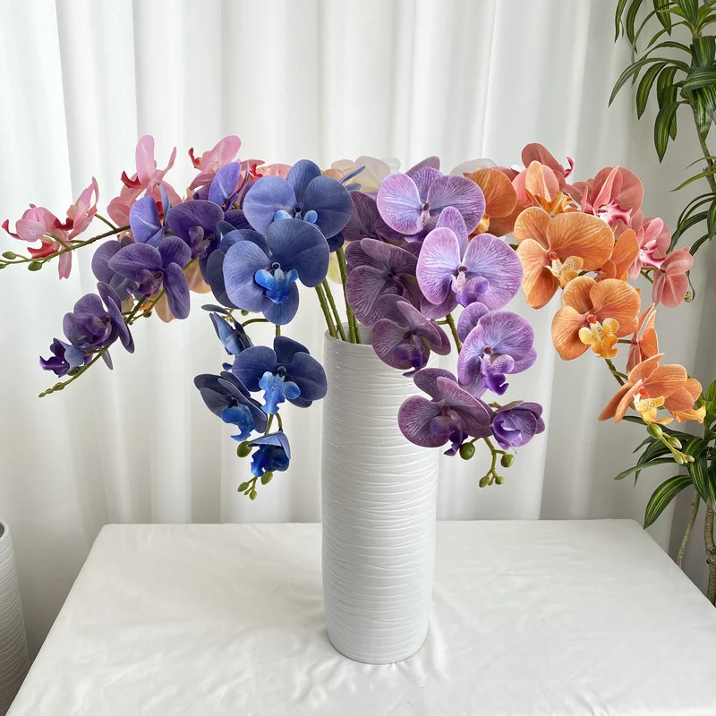 High Quality Artificial Simulated Fake Orchid Flowers For Family Weddings Decorative Placement Flowers