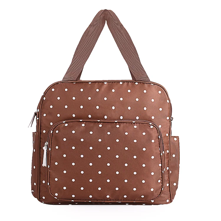 Оптовая продажа с завода, тканевая сумка-тоут на заказ, сумки для подгузников, сумка для влажных подгузников с портативной пеленальной подушкой