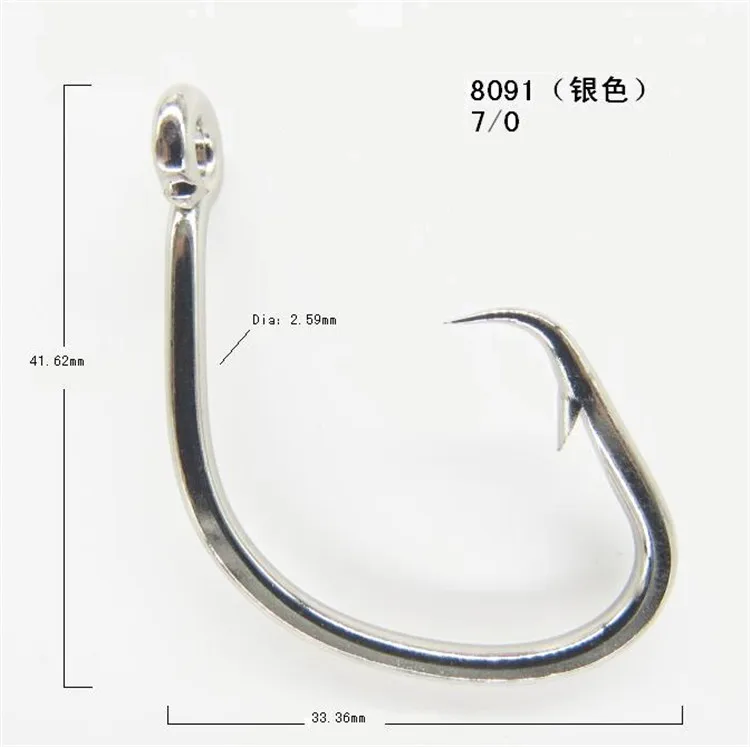 Mutsu black nickel high carbon steel circle fishing hooks