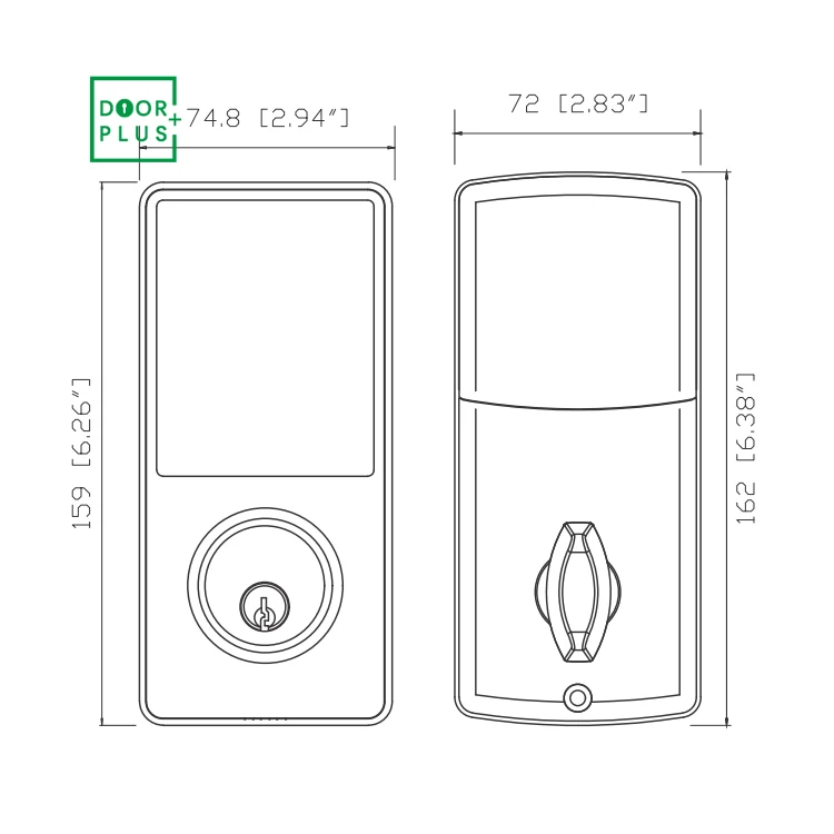 Doorplus Smart Locks Dead Bolt Security Smart Lock With Key 2022 Bluetooth Password Digital Locker Lock
