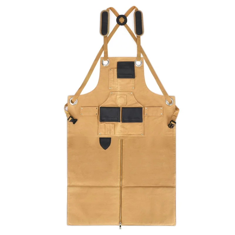 Heavy Duty Wood Working Canvas Apron for Men with Tool Pockets for Woodworkers Blacksmiths Carpenters, Gifts for Men