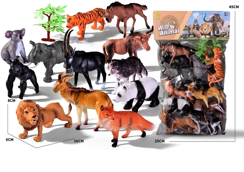 Large set of animal toys for kids farm animals set toys plastic toy wild animal sets
